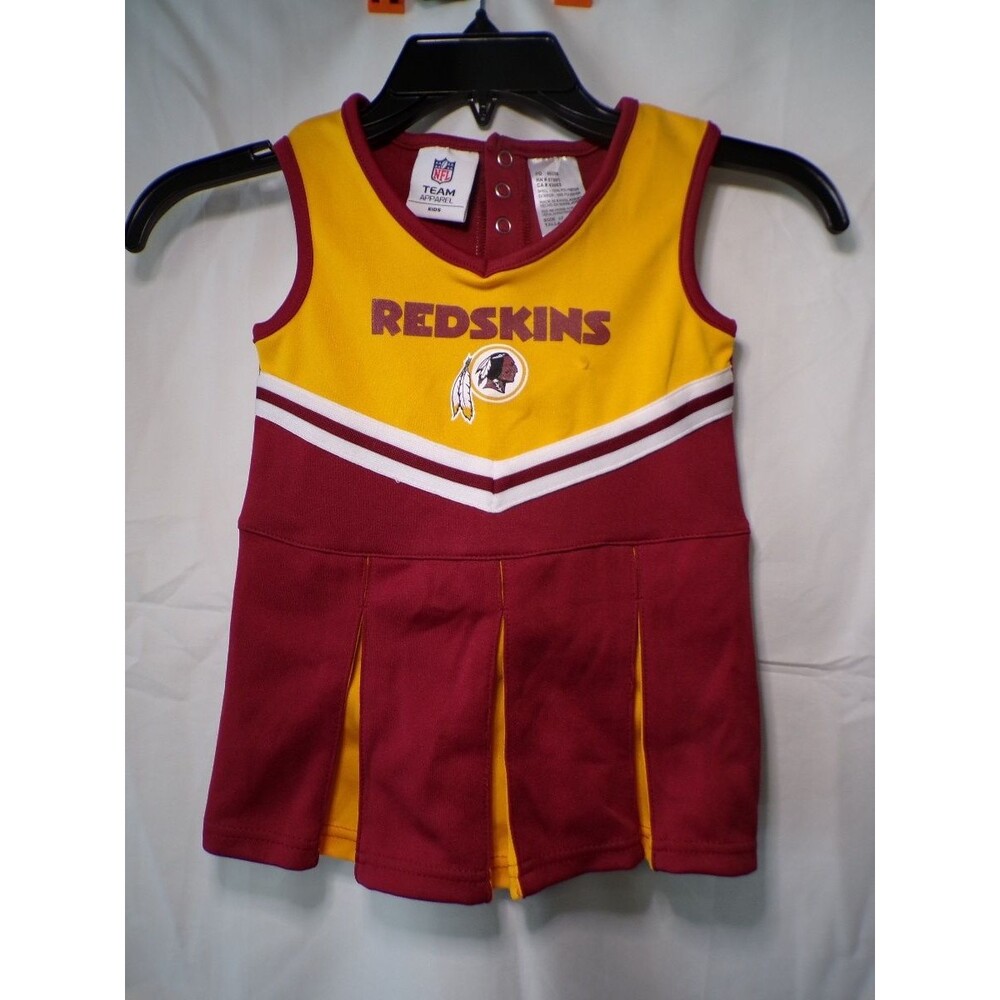 Team Apparel Girls Redskins Cheerleader Dress 3T Burgundy Gold